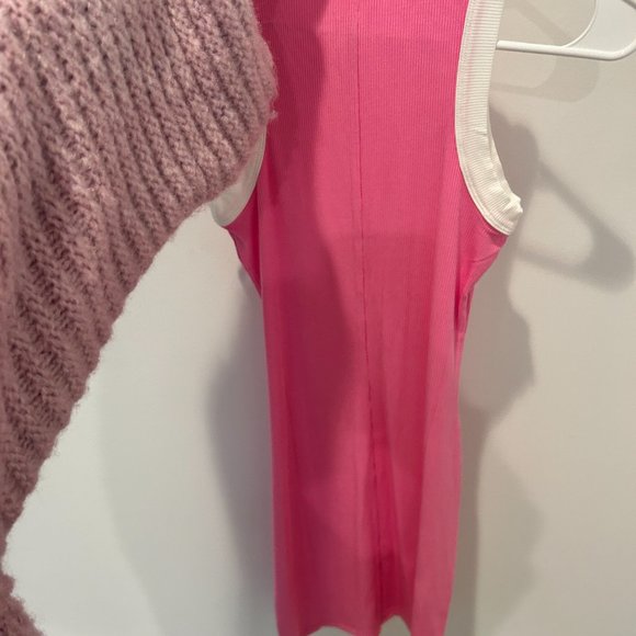 SKIMS Soft Lounge Ringer Tank Mini Dress Blush Pink Small - Picture 3 of 3